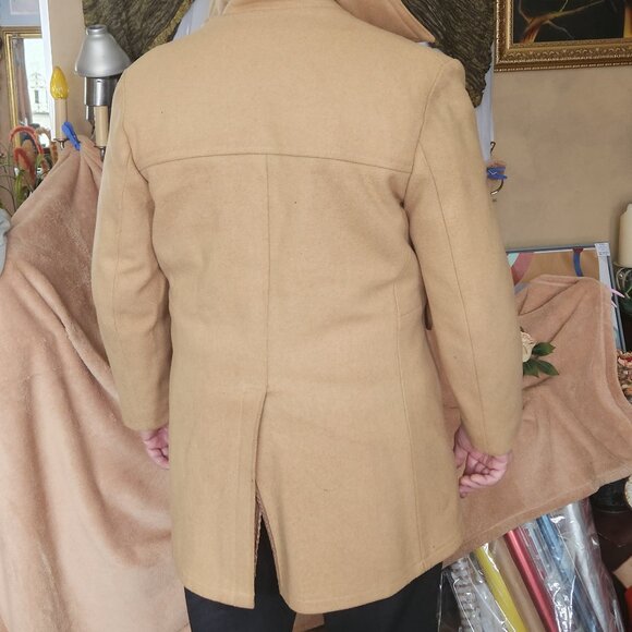 Fabulous warm borg lining/collar - Vintage Mac Mor Wool Coat - Leather buttons - Picture 2 of 10